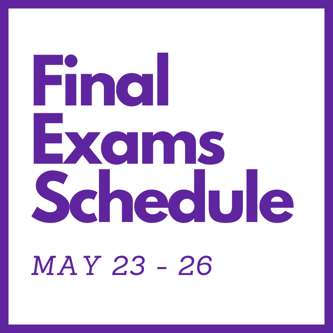  Final Exams May 23-26